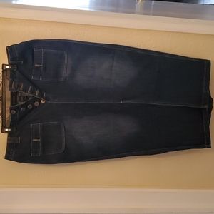 Ashley Stewart size 18, Stretch Blue Denim Jean Maxi Skirt